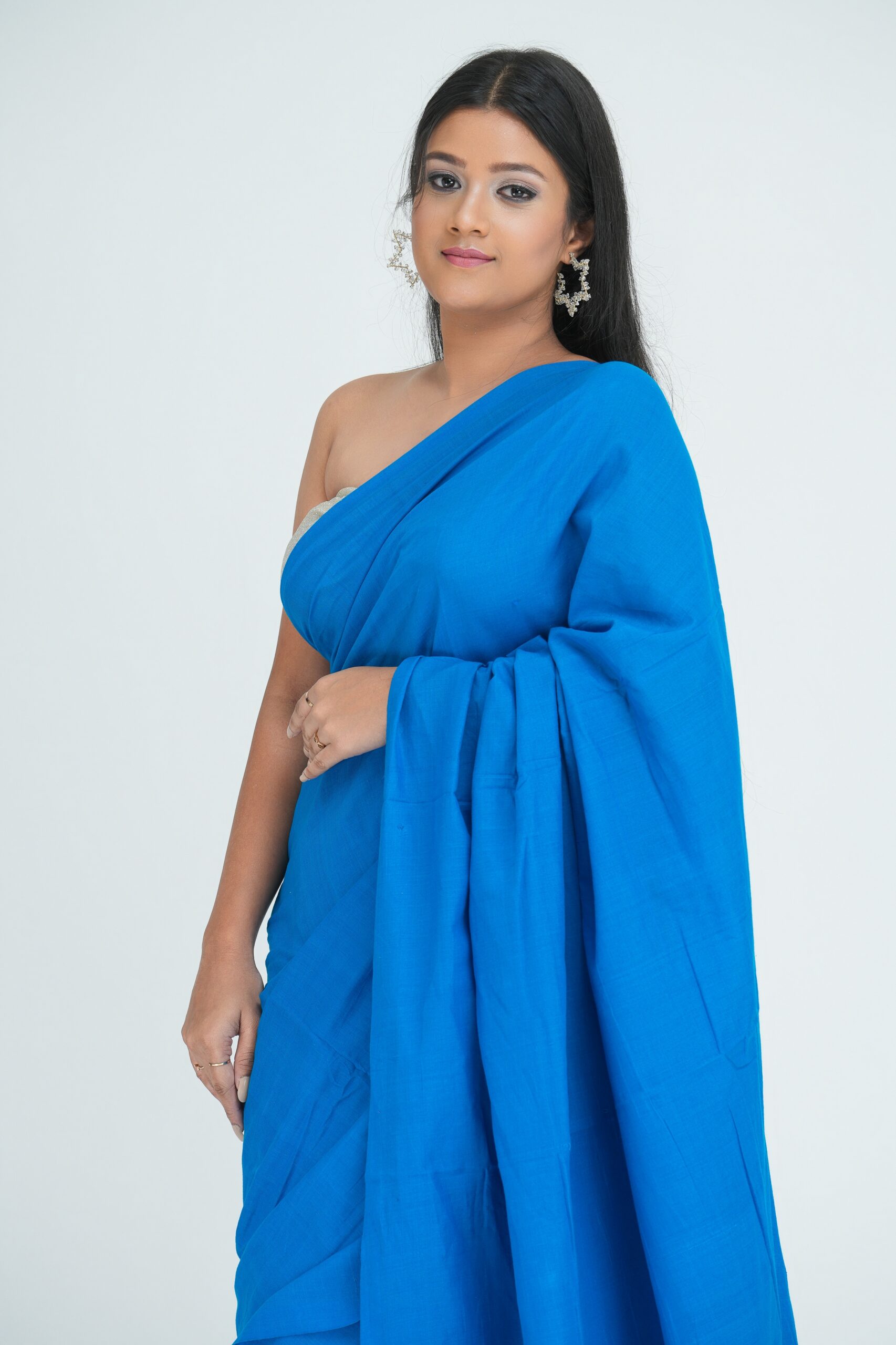 L/H Charm Cotton (Denim Blue) Saree